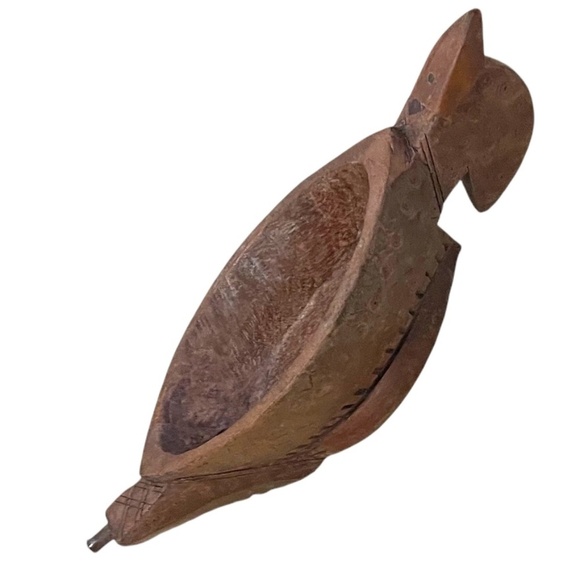 Vintage Hand Carved Wooden Eagle Head Kharal Drinking Bowl - Picture 2 of 12